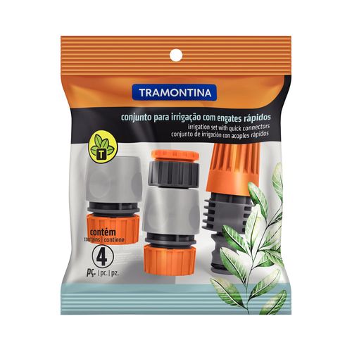 Conjunto para Irrigação Tramontina 78580610 com Engates Rápidos e Esguicho
