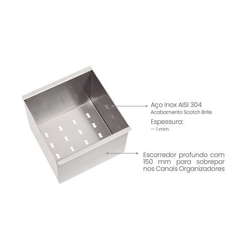 Escorredor Profundo Tramontina 15cm 94534010 Scotch Brite