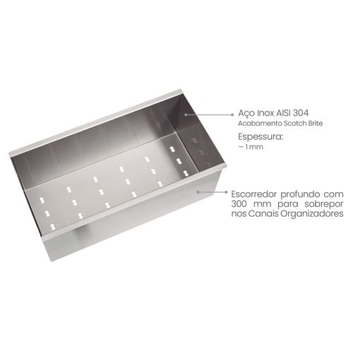 Escorredor Profundo Tramontina 30cm 94534011 Scotch Brite