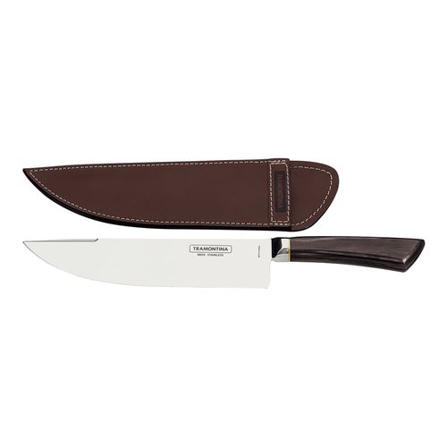 Faca Campeira para Churrasco Tramontina 29899550 8" com Estojo de Madeira Castanho