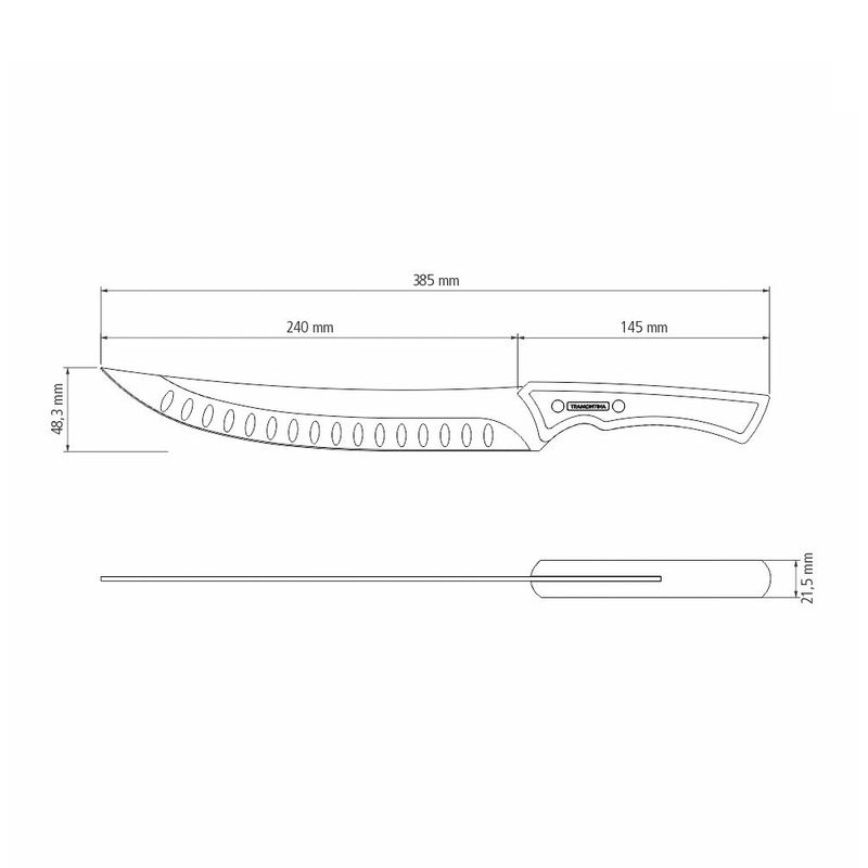 Cuchillo para Carne BUTCHER 38cm Negro, Cuchillos de Cocina, 22841/110 