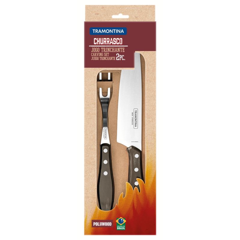 Kit Churrasco 2 Peças Tramontina 21198960 Marrom - Lumienergy Kit Churrasco 2 Peças Tramontina 21198960 Marrom - Lumienergy