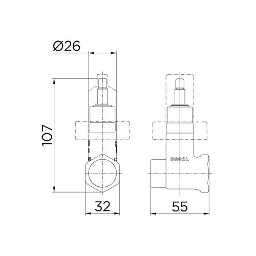 Base Registro de Pressão Docol 25140600 3/4" Bruto