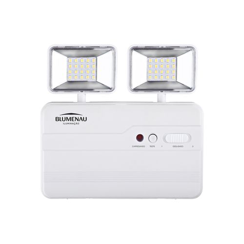 Luminária De Emergência Bloco Autônomo Led Blumenau 2 Faróis 10W Bivolt