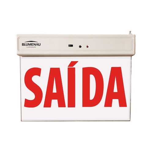 Placa De Saída De Emergência Blumenau 1 Face 1W Bivolt