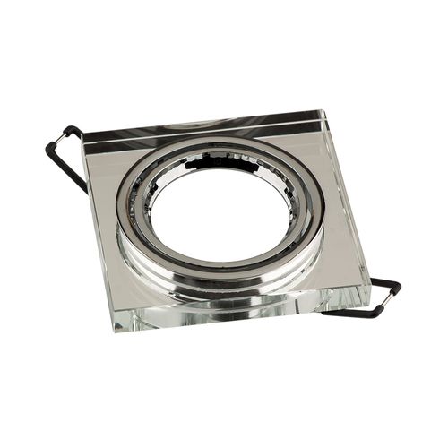 Spot De Embutir Blumenau Para 1 Lâmpada Mr16 Quadrado Cristal