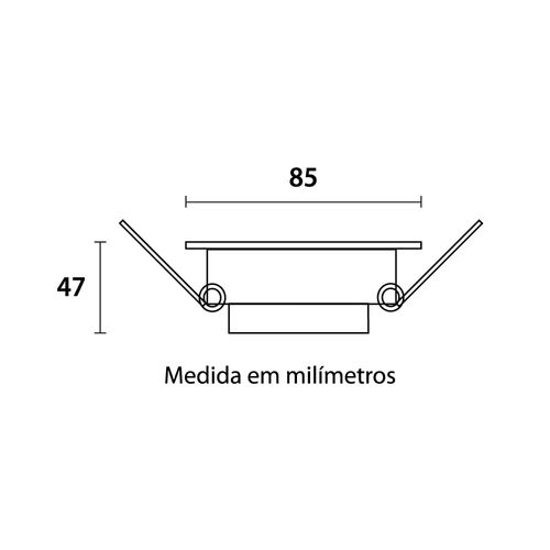 Spot De Embutir Recuado Blumenau Para Lâmpada Mr16 Gu10 Quadrado Bivolt