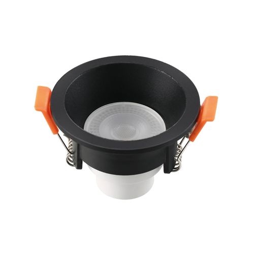Spot De Led Recuado Blumenau 6W Redondo Preto Bivolt