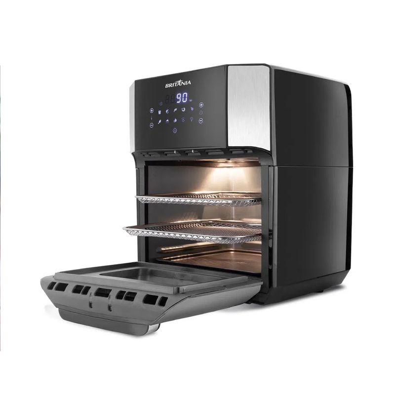 Fritadeira Elétrica Britânia Air Fryer Oven BFR2300P Preta - Lumienergy