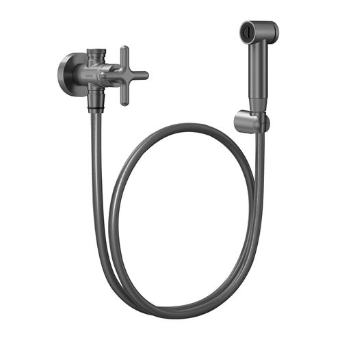 Ducha Higiênica Docol Liss 921170 com Registro e Derivação Grafite Escovado