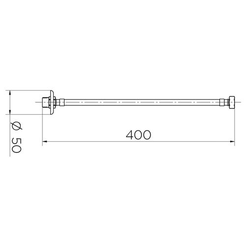 Engate Flexível Docol 607200 com 40cm de Aço Inox