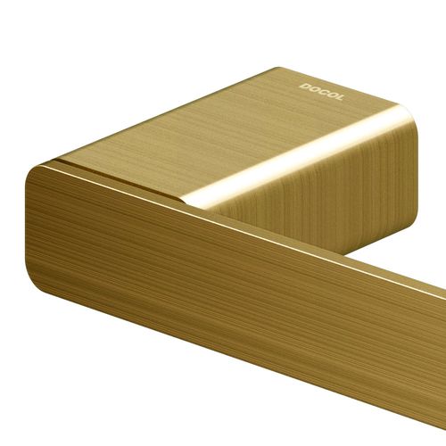 Toalheiro Barra Rosto Docol Flat 1013672 Ouro Escovado