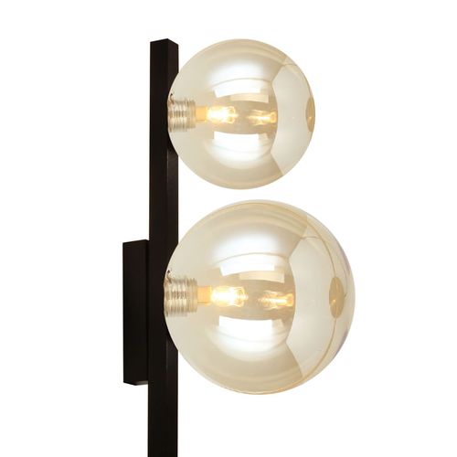 Arandela Quality Orbit 1535 G9 Bivolt Preta / Champagne