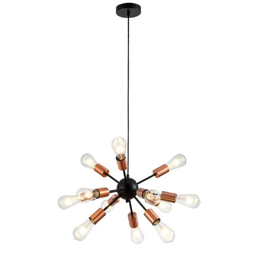 Lustre Pendente Quality Kiev 131412 Preto E27 Bivolt