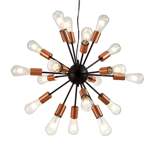 Lustre Pendente Quality Kiev 131418 Preto E27 Bivolt