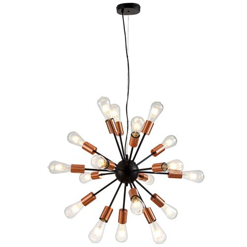 Lustre Pendente Quality Kiev 131418 Preto E27 Bivolt
