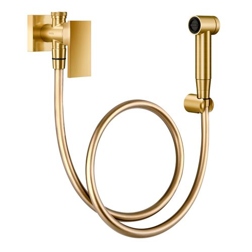 Ducha Higiênica Docol New Edge 925672 com Registro e Derivação Ouro Escovado