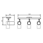 trilho-com-3-spots-newline-lisse-solution-II-par-20-e27-bivolt