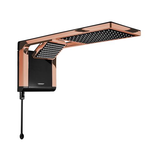 Chuveiro Lorenzetti Acqua Duo Ultra Eletrônico Preto/Rose Gold