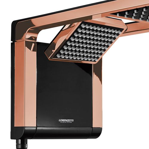 Chuveiro Lorenzetti Acqua Duo Ultra Eletrônico Preto/Rose Gold