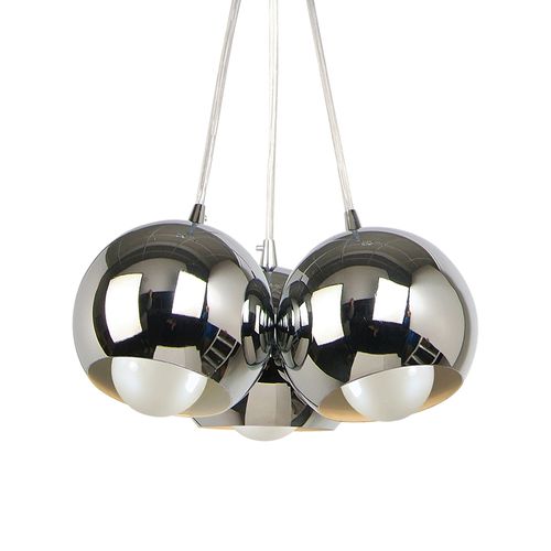 Lustre Pendente Startec Orbit 3 Cromado E27 Bivolt