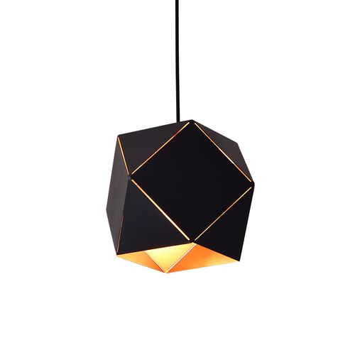 Lustre Pendente Startec RPX Faces 1 Preto E27 Bivolt