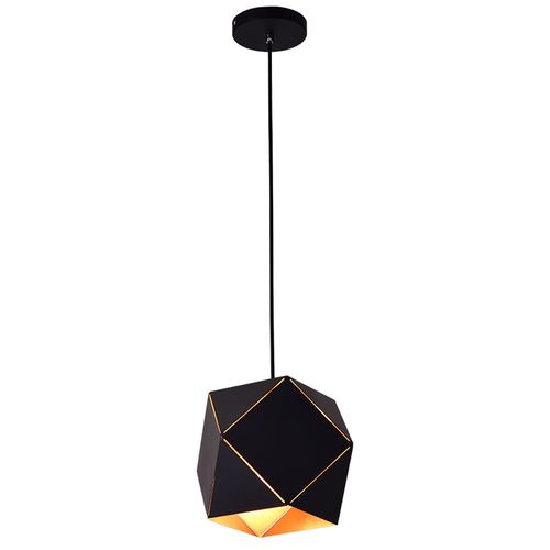 Lustre Pendente Startec RPX Faces 1 Preto E27 Bivolt
