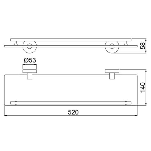 Prateleira Lorenzetti Loren Loft 2030 C82 Cromada