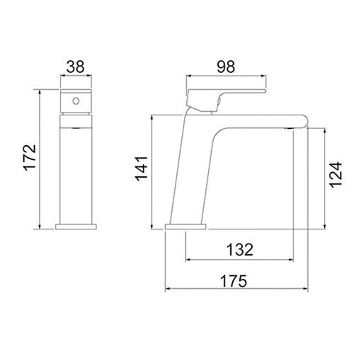 Torneira Misturador Monocomando Lorenzetti Lorenlike 2875 B78 Com Bica Baixa De Bancada Preta