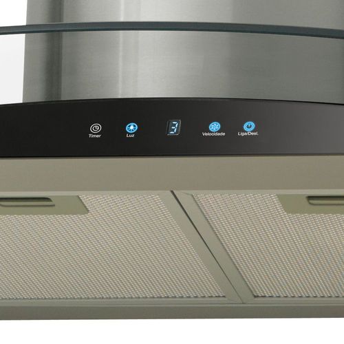 Coifa de Parede Digital Fischer Talent Touch 90cm Inox Escovado