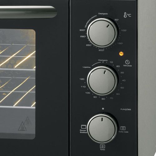 Forno Elétrico de Bancada Fischer Turbo 2.4 New 48L Preto