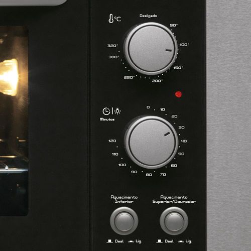 Forno Elétrico de Embutir Fischer Fit Line 44L Inox