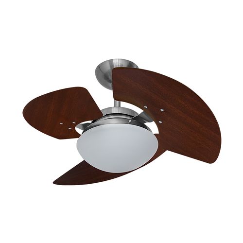 Ventilador de Teto Tron Aventador Stilo 3 Pás Tabaco / Aço Escovado