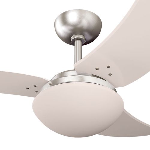 Ventilador de Teto Tron Solano 3 Pás Branco / Aço Escovado