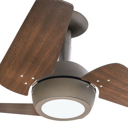 Ventilador De Teto Venti-Delta Loft Led Com 3 Pás Marrom