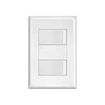 interruptor-simples-duplo-fame-evidence-com-placa-4x2-branco