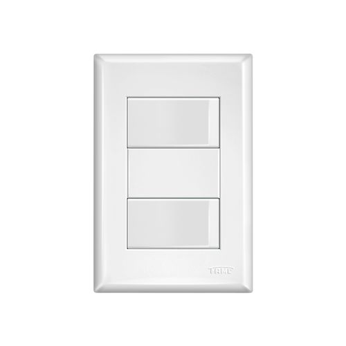 Interruptor Simples Duplo Fame Evidence com Placa 4x2 Branco