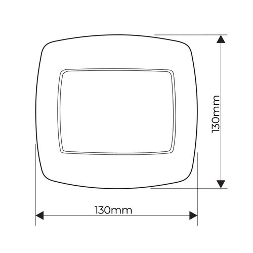 Placa Cega com Suporte Fame Elegance 4x4 Branco