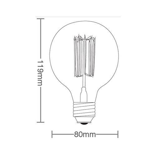 Lâmpada Filamento de Carbono Taschibra G80 40W E27