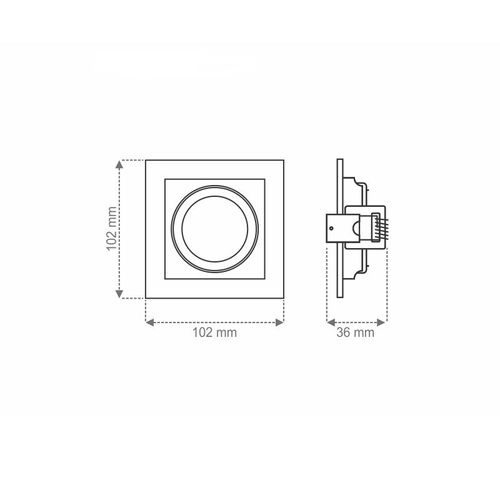 Spot de Embutir Recuado Taschibra Conecta para Lâmpada MR11 Quadrado