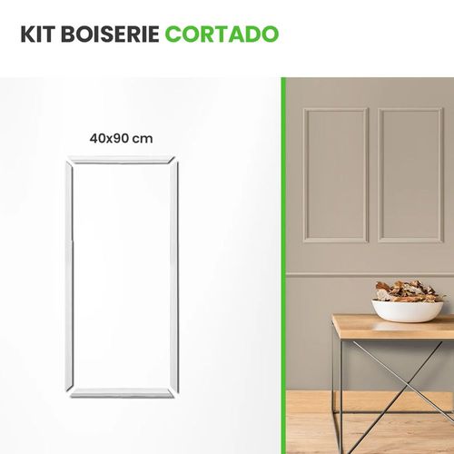 Kit Boiserie Rodameio de EVA Autocolante RM61 3,8cm 40x90  Branco