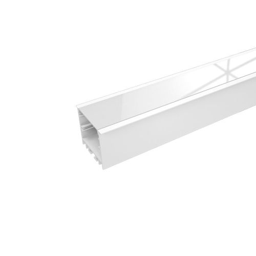 Perfil de Embutir Largo para Fita Led Luminatti LM988 com 1 metro Branco