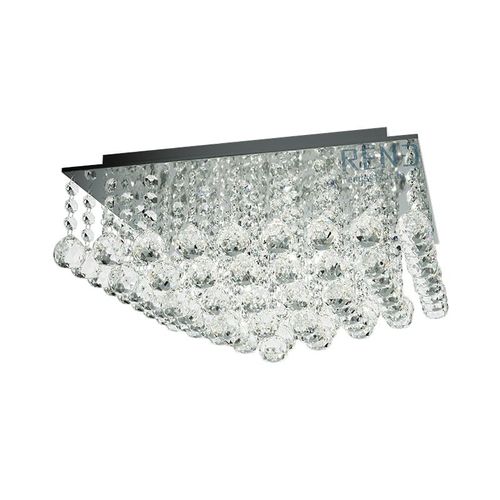 Plafon Lumix LN146 40cm Quadrado Transparente G9