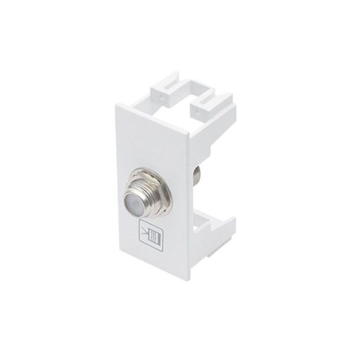 Módulo Tomada Antena de TV Fame Habitat para Cabo Coaxial Branco