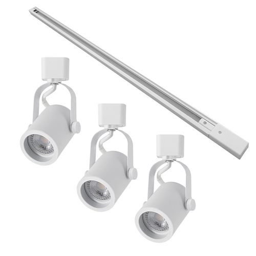 Kit Trilho 1 Metro com 3 Spots Nordecor Bell MR16 GU10 Bivolt Branco