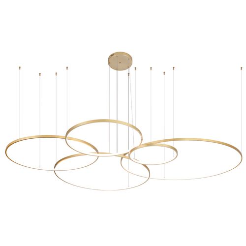 Lustre Pendente Nordecor Daire 2527 Dourado Led Bivolt