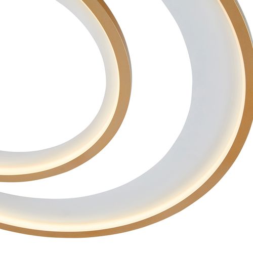 Plafon Nordecor Zahal Duo 2515 Led Bivolt Dourado