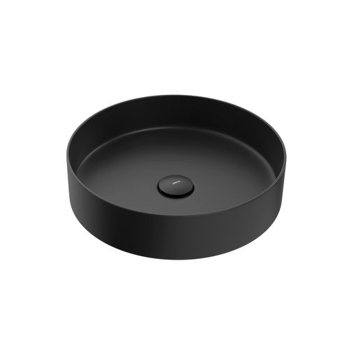 Cuba de Apoio Deca 37x37 LI.12037.BL.MT.VAL Redonda Black Matte Aço Inox