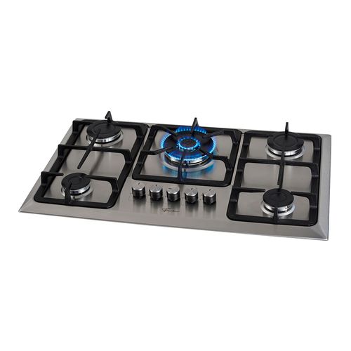 Cooktop a Gás Fischer 5Q TC com 5 Bocas Inox Escovado