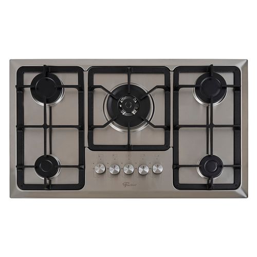 Cooktop a Gás Fischer 5Q TC com 5 Bocas Inox Escovado